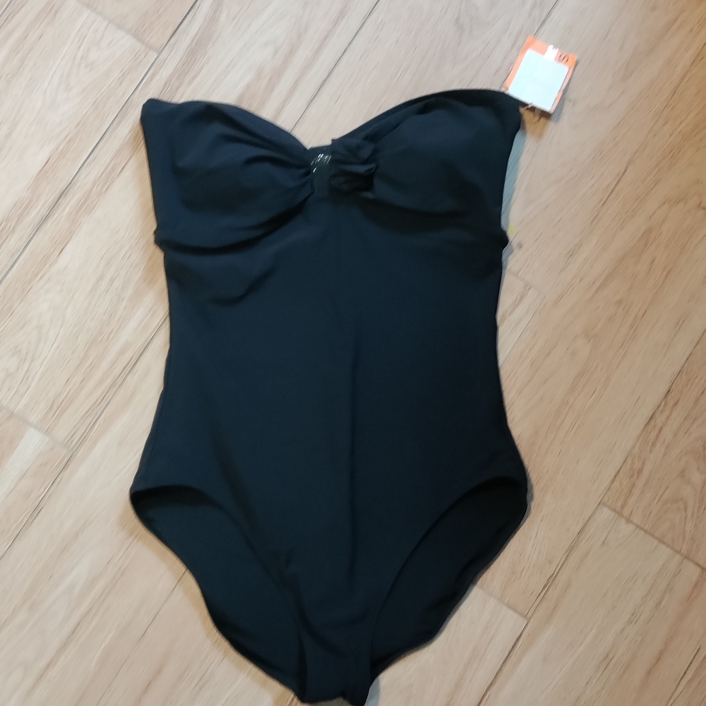 Gideon Oberson Swim One-Piece Black New  10